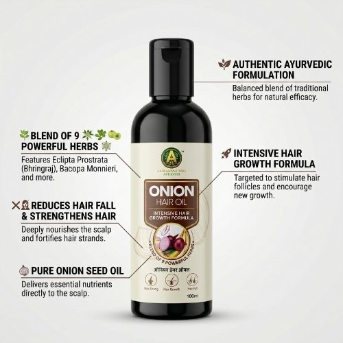 Ayurved Onion Hair Oil | Intensive Hair Growth Formula | Hair Fall Control & Hair Strengthening Oil - Image 3