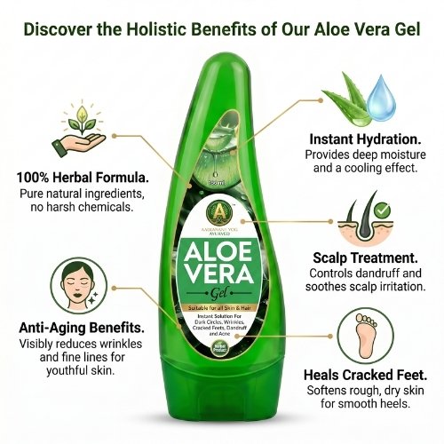 Aloe Vera Gel | Hydrating & Soothing Skin Care Gel | For Dry Skin, Acne, Dark Spots & Daily Moisturizing - Image 3