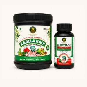 Diabetes Care Combo | Karela Kalp Ayurvedic Granules 200g + GlucoAde Capsules 30 Capsules | Herbal Sugar Metabolism & Daily Wellness Support